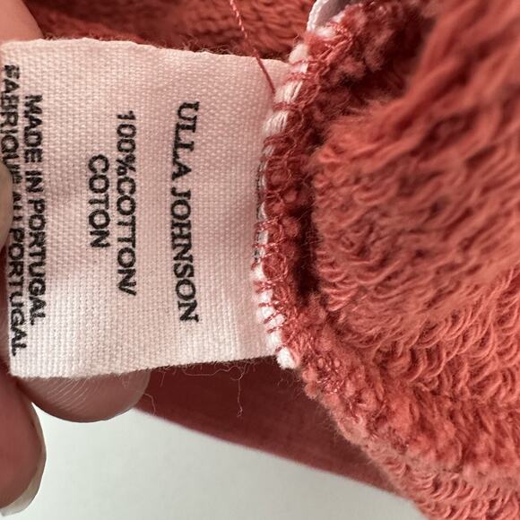 Ulla Johnson Sacha Sweatshirt Womens Medium Puff Sleeve Tassel Hoodie Clay - Picture 8 of 14